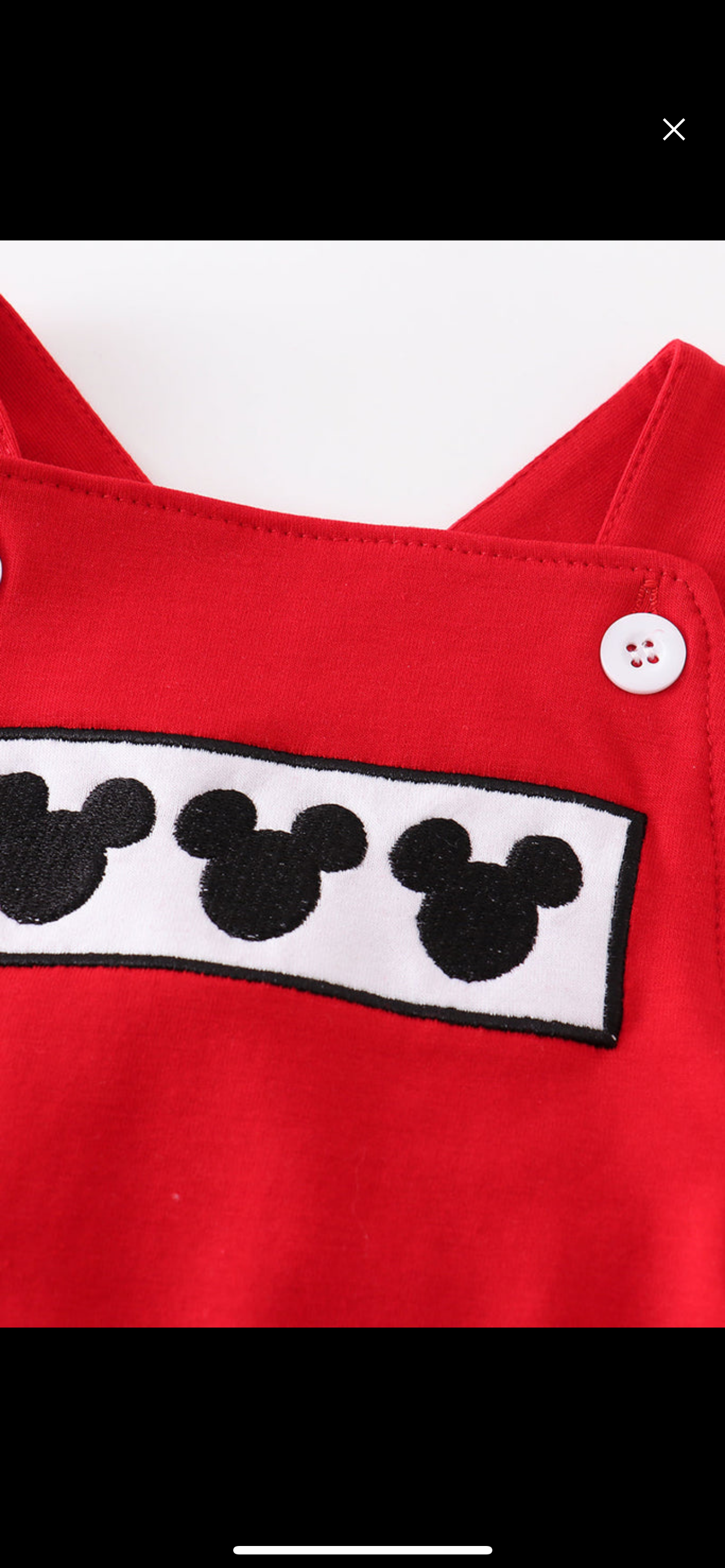 Red Embroidered Mickey boy bubble