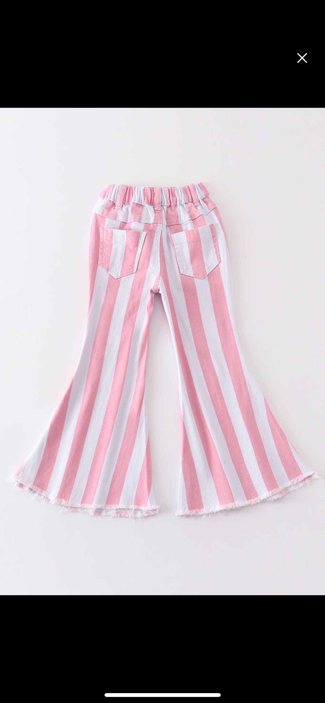 Pink Stripe Denim Bells