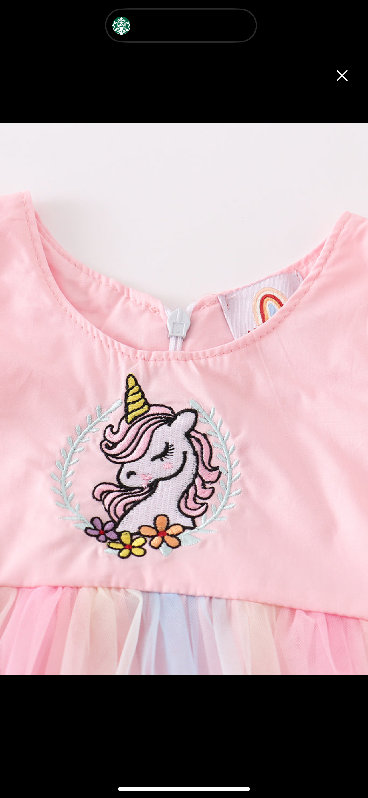 Rainbow Unicorn Tulle Baby Dress