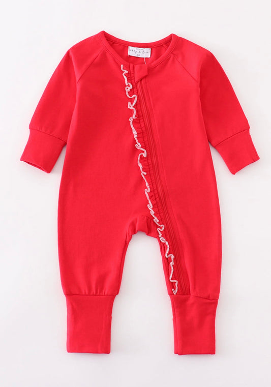 Red Ruffle romper