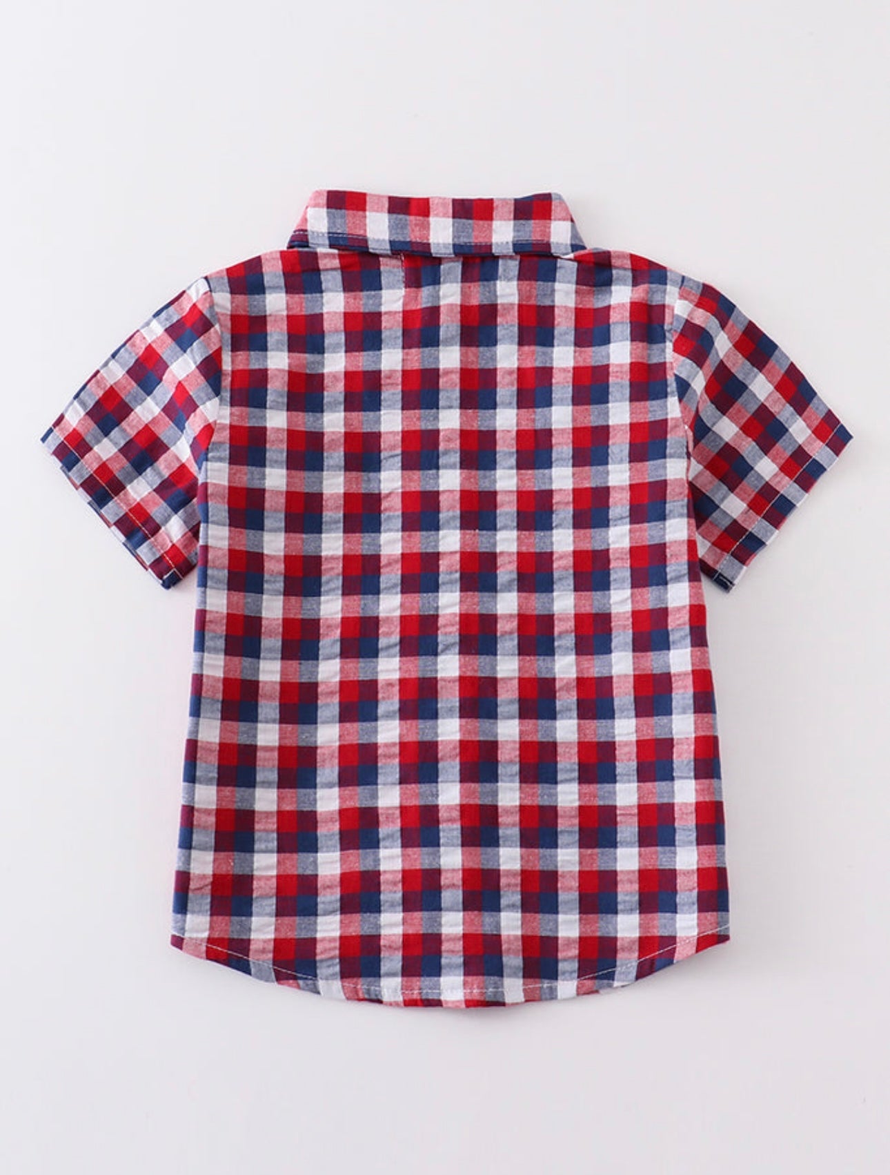 Plaid Patriotic Flag button down shirt