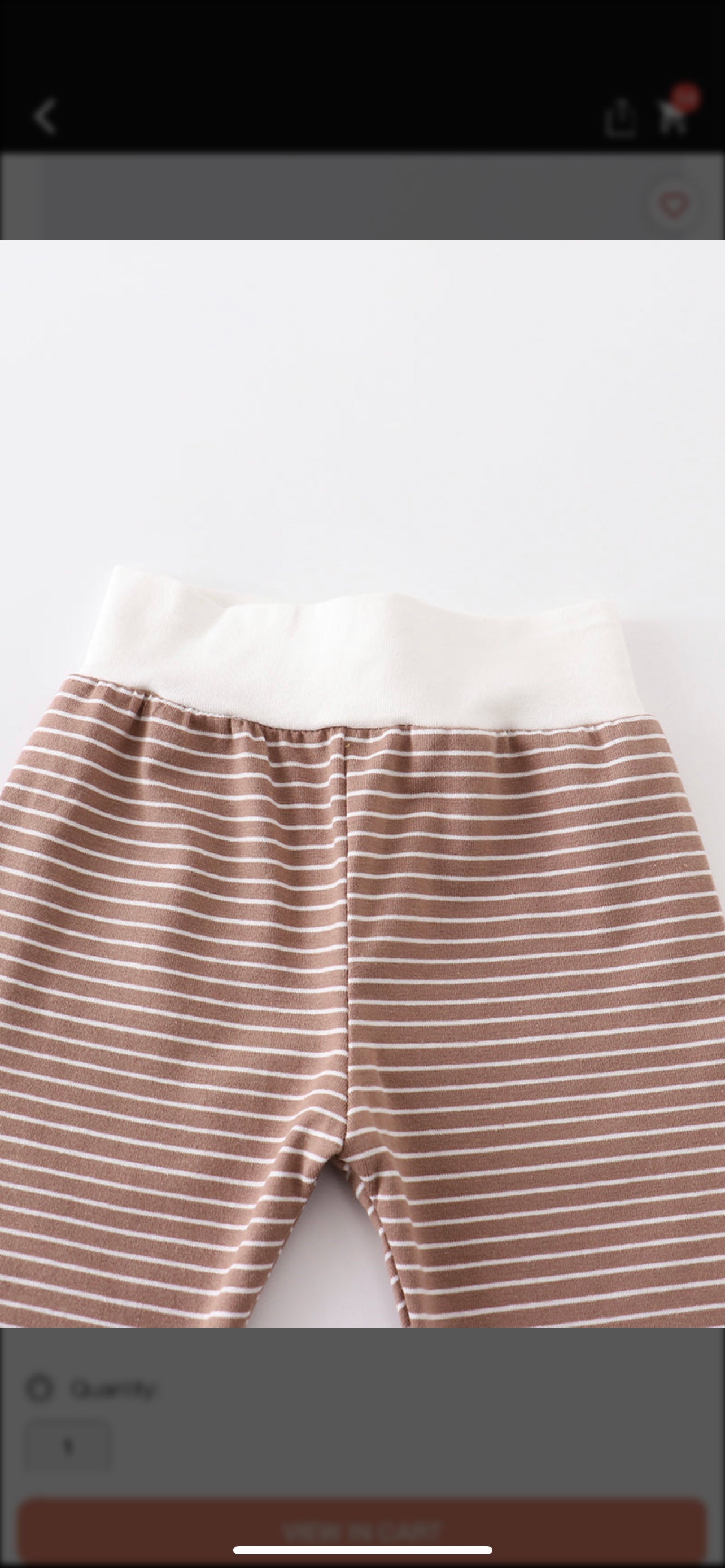 Brown stripe baby set