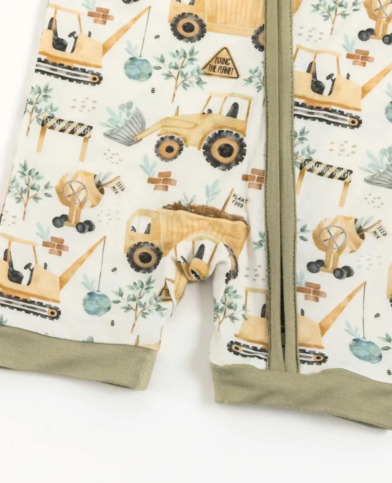 Excavator Bamboo boy romper