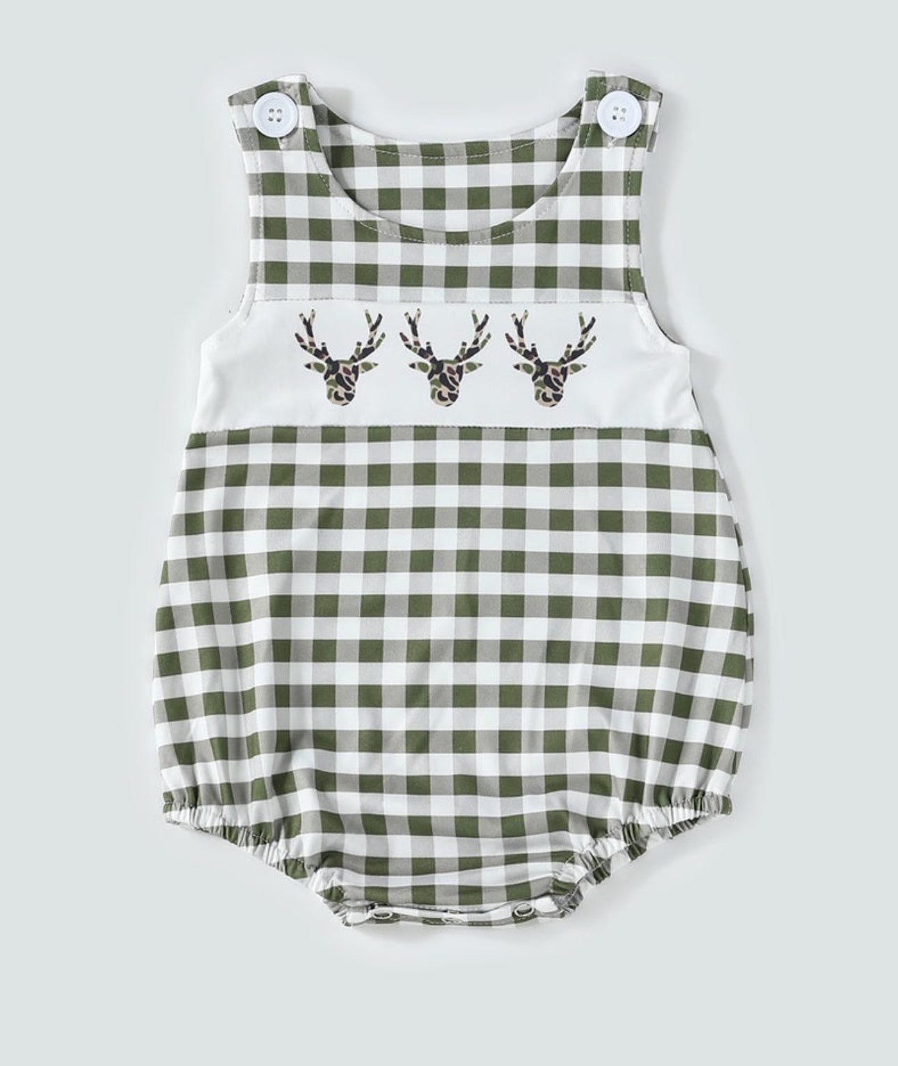 Camouflage Deer plaid boy bubble