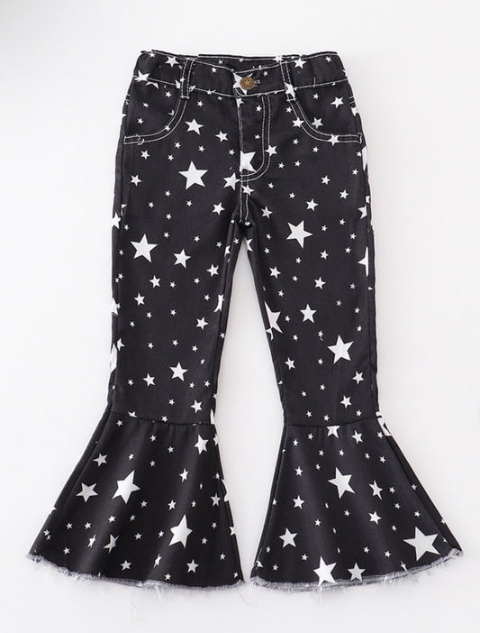 Black Star Ruffle Bell Jeans