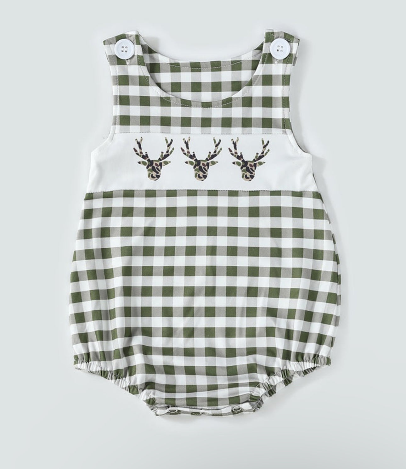 Plaid Deer boy bubble