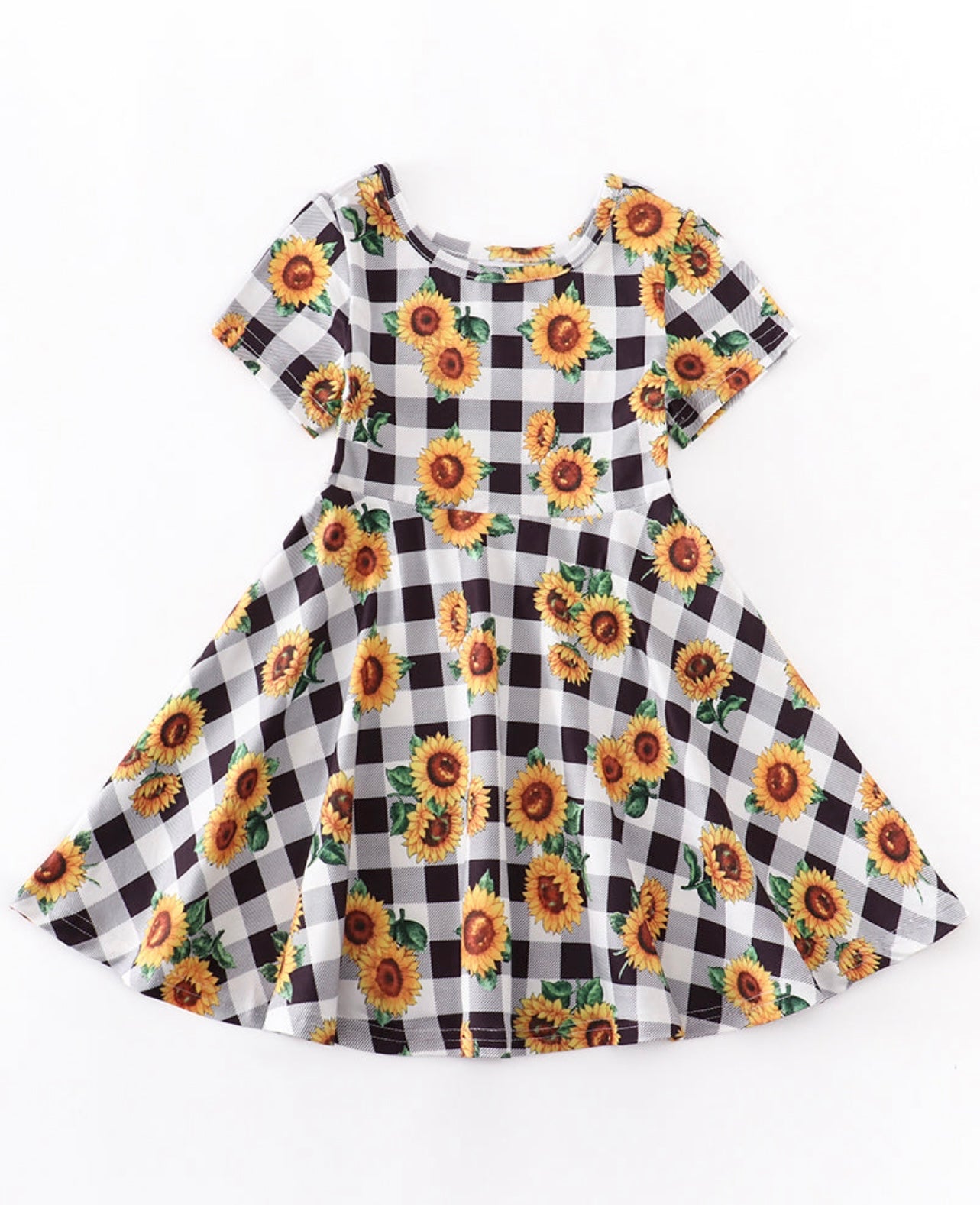 Plaid Sunflower Dress