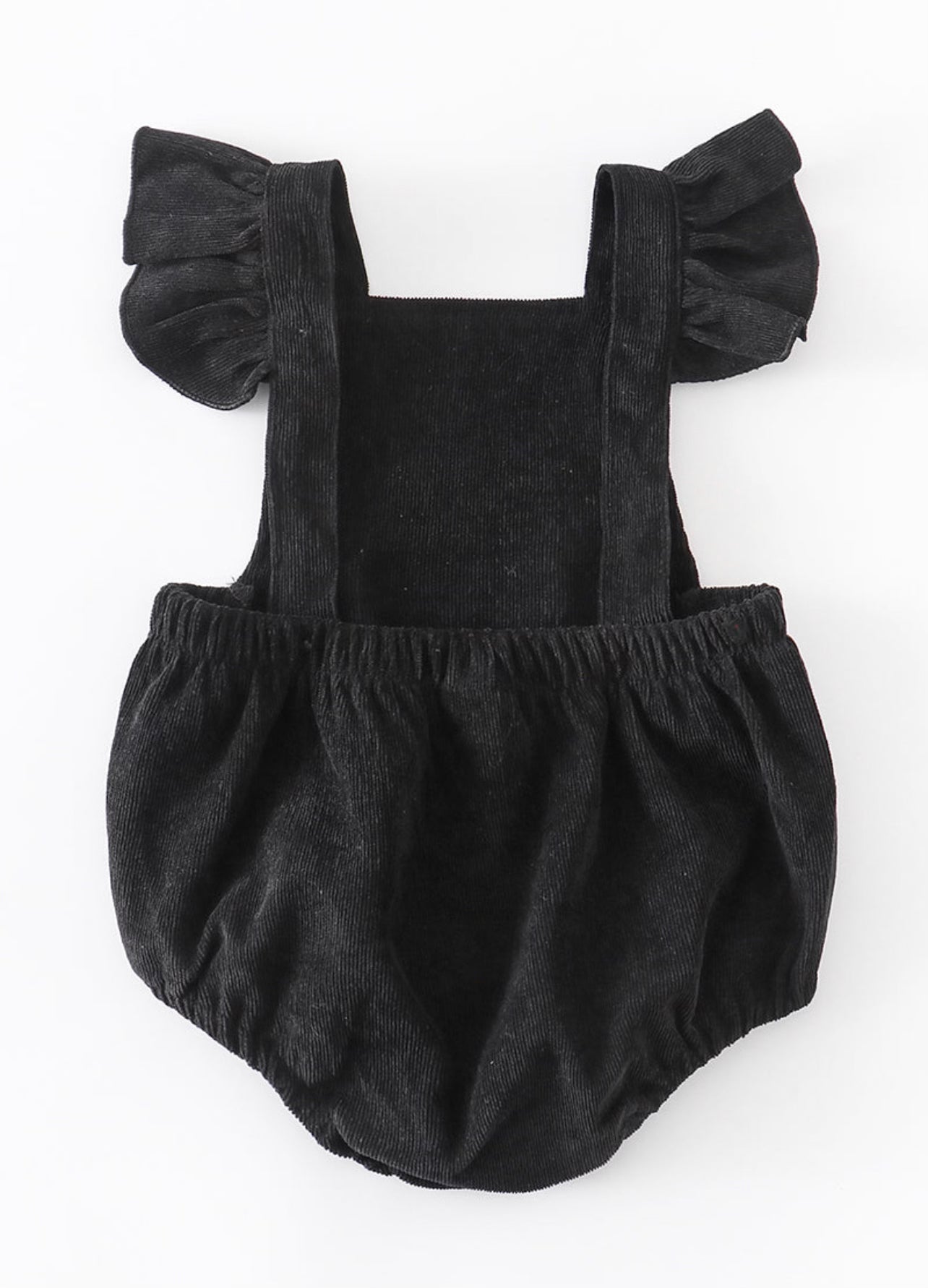 Black velvet overalls