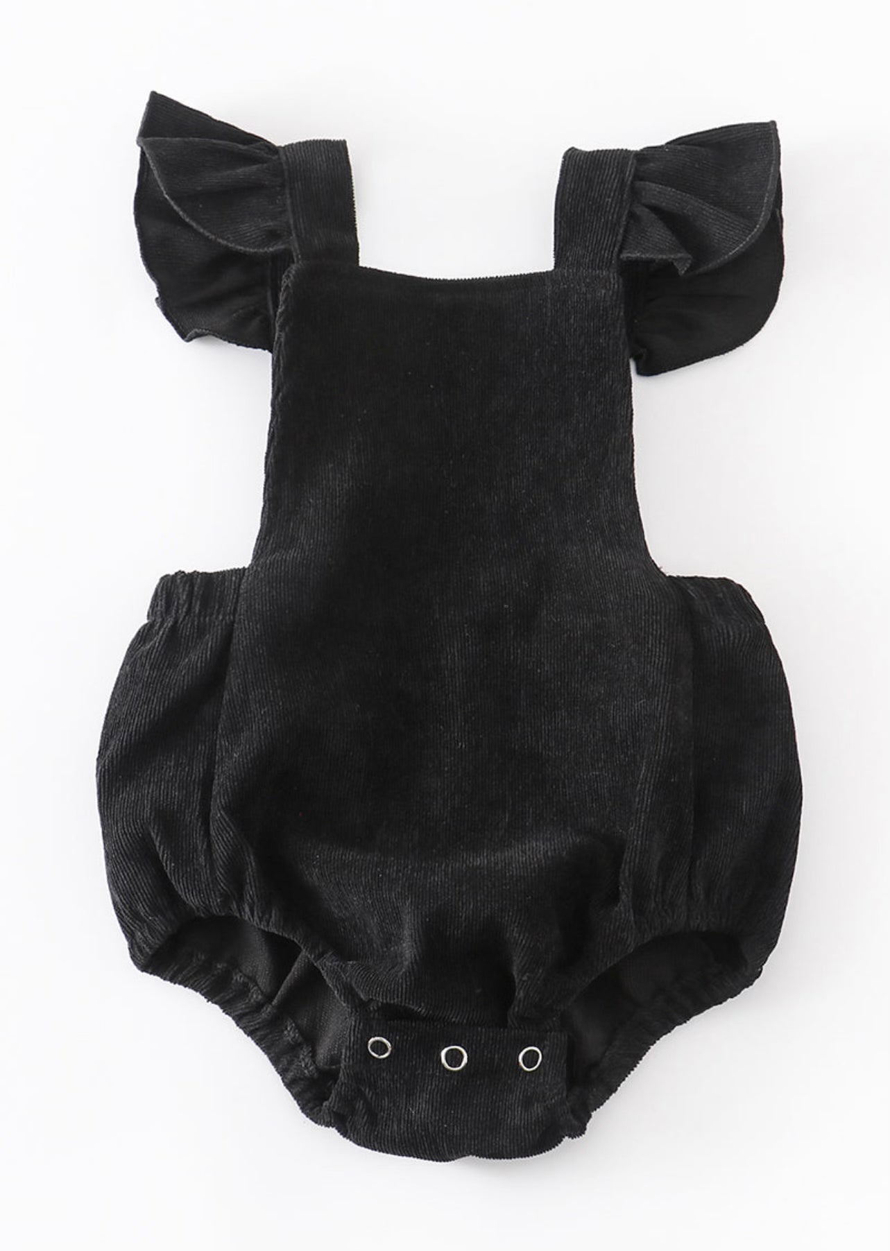 Black velvet overalls