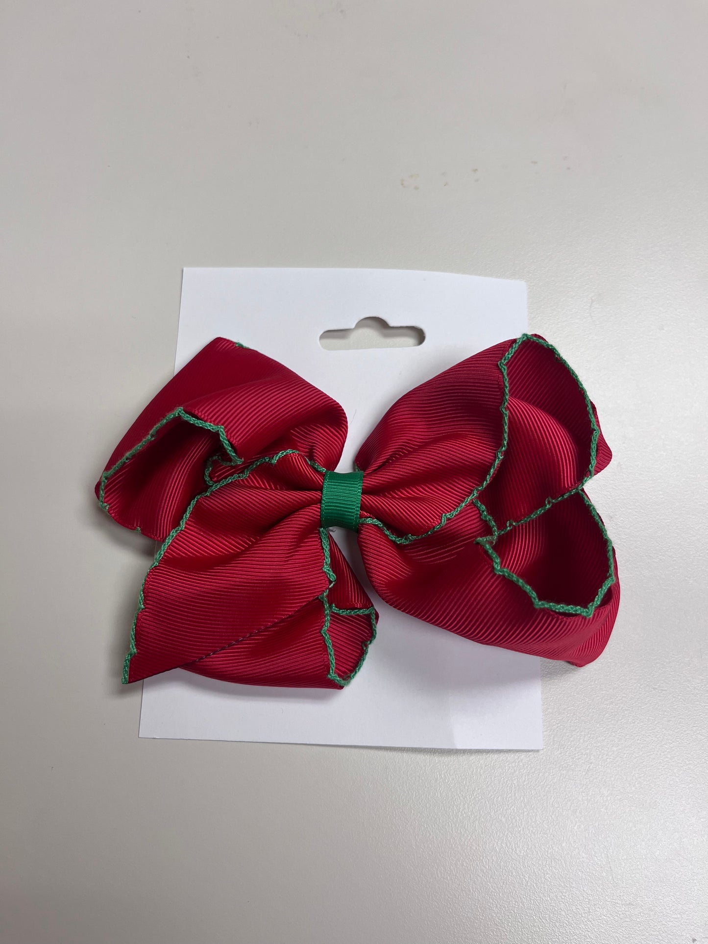 Red and green bow