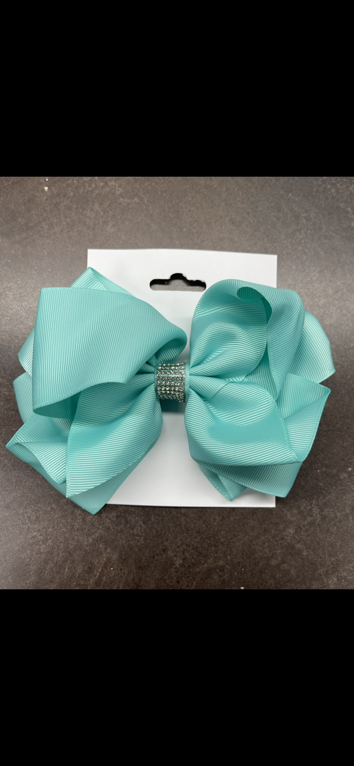 Teal jewel bow