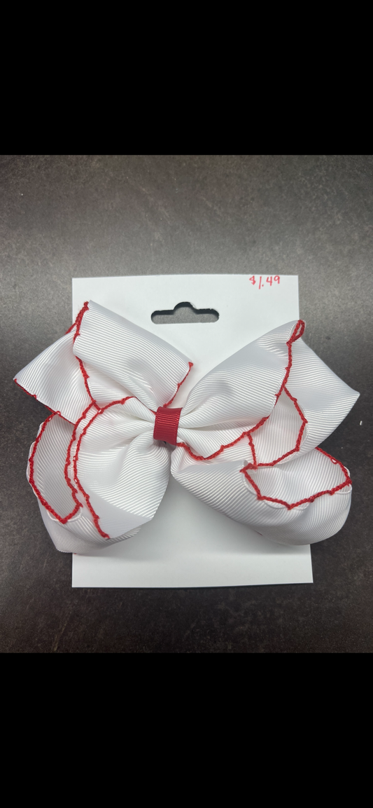 White and red bow