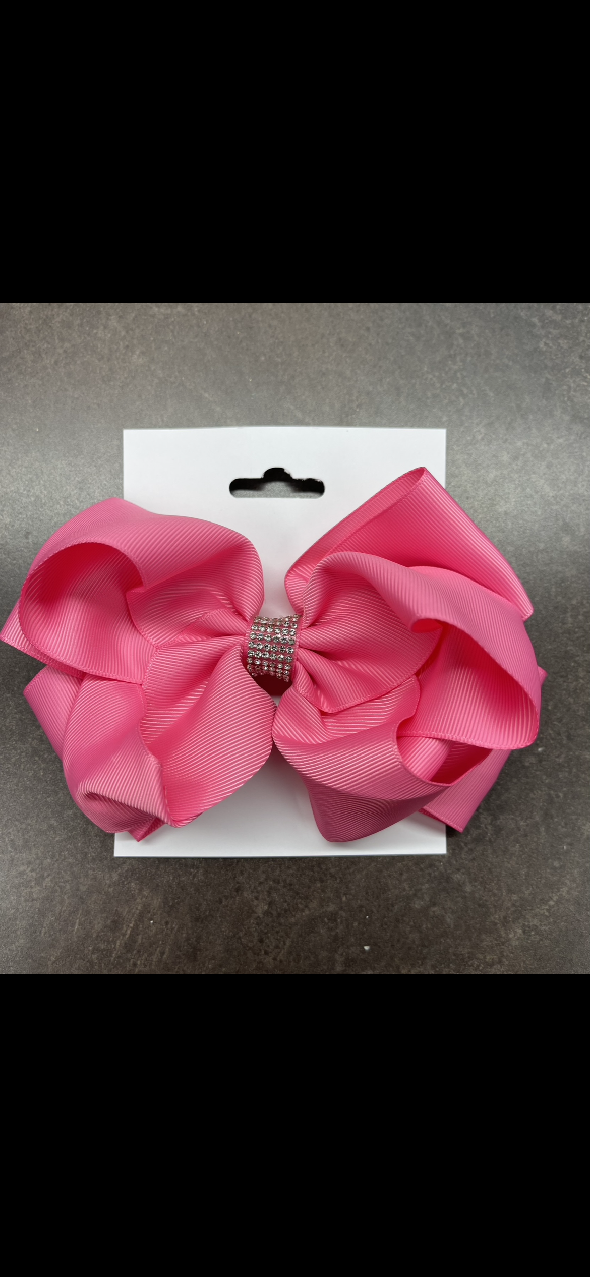 Hot pink jewel bow