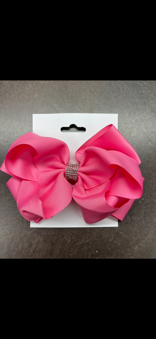 Hot pink jewel bow