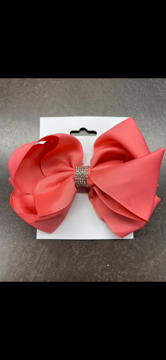 Coral jewel bow