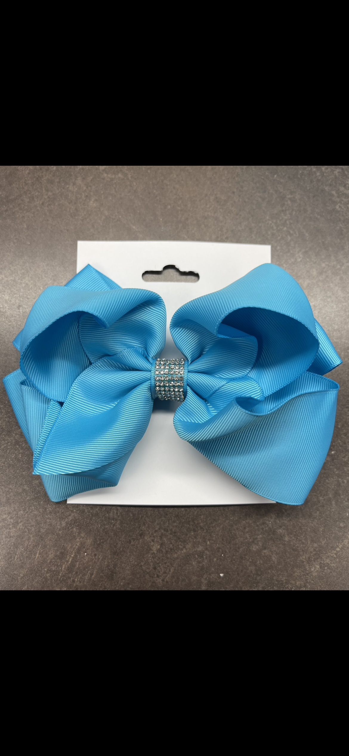 Sky blue jewel bow