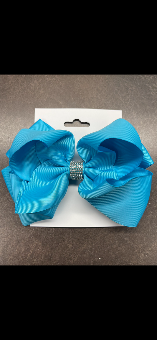 Sky blue jewel bow