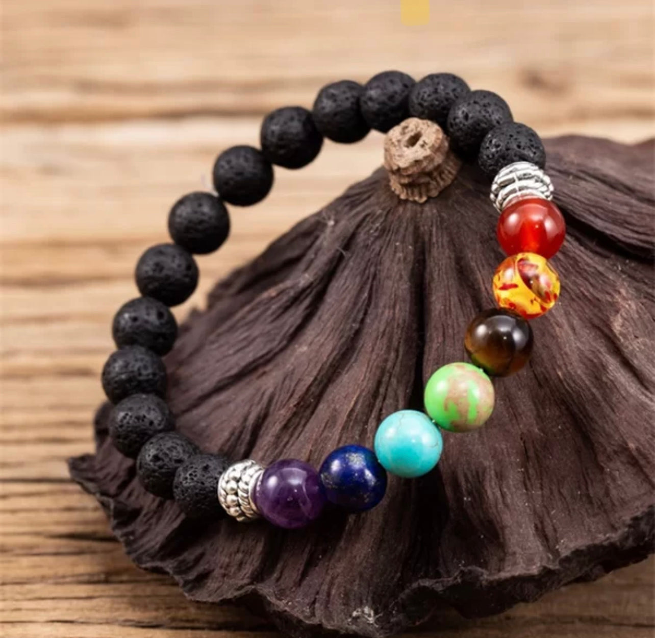 7 Chakra Stone Diffuser Bracelet