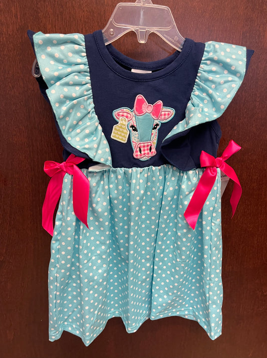 Polka dot cow dress