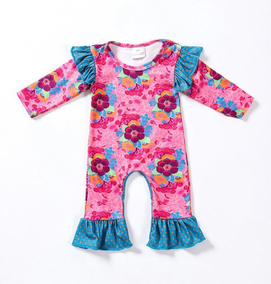 Fuchsia Floral romper
