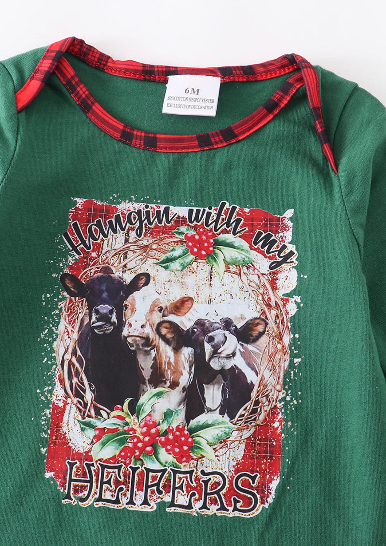 Christmas Heifer baby romper