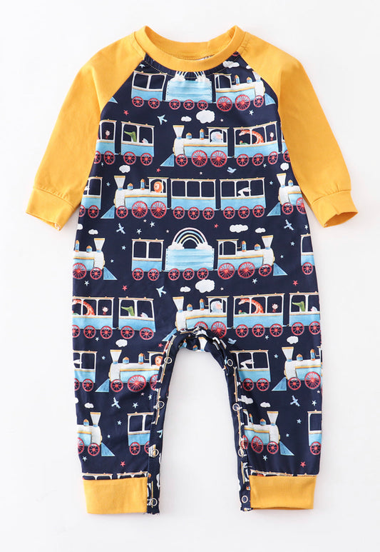 Boys Circus Train romper