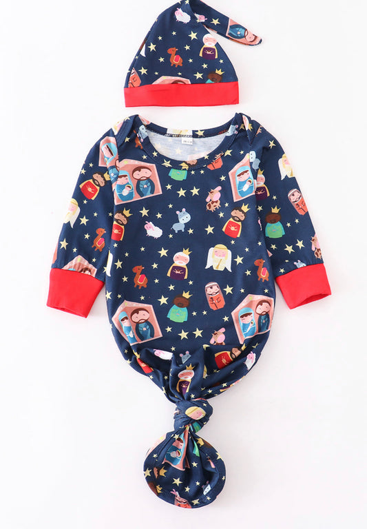 Nativity baby gown with hat