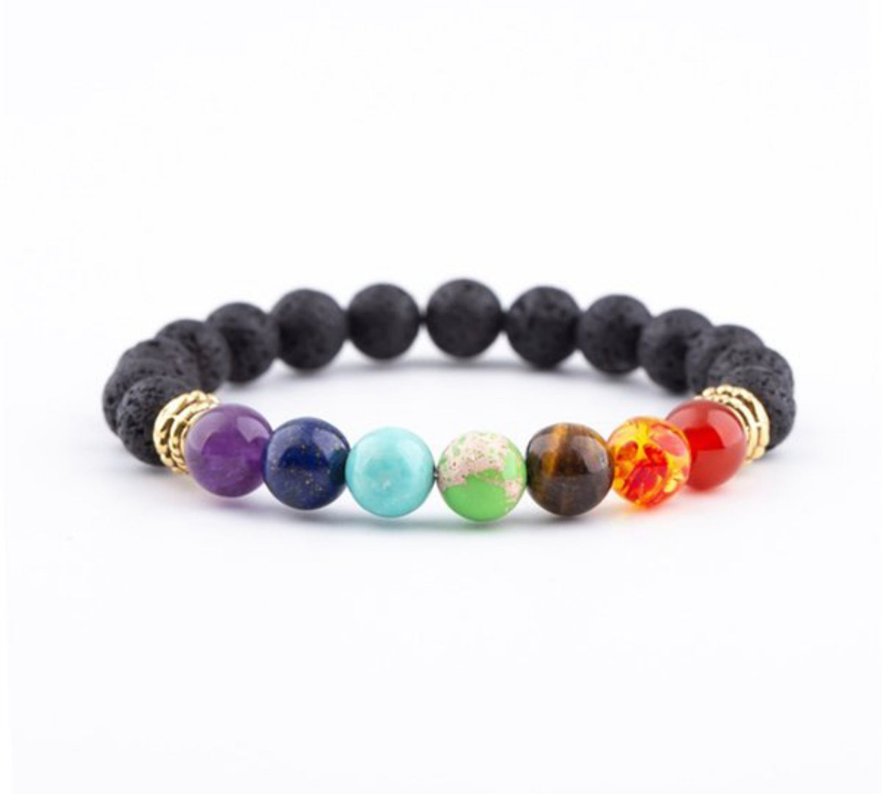 7 Chakra Stone Diffuser Bracelet