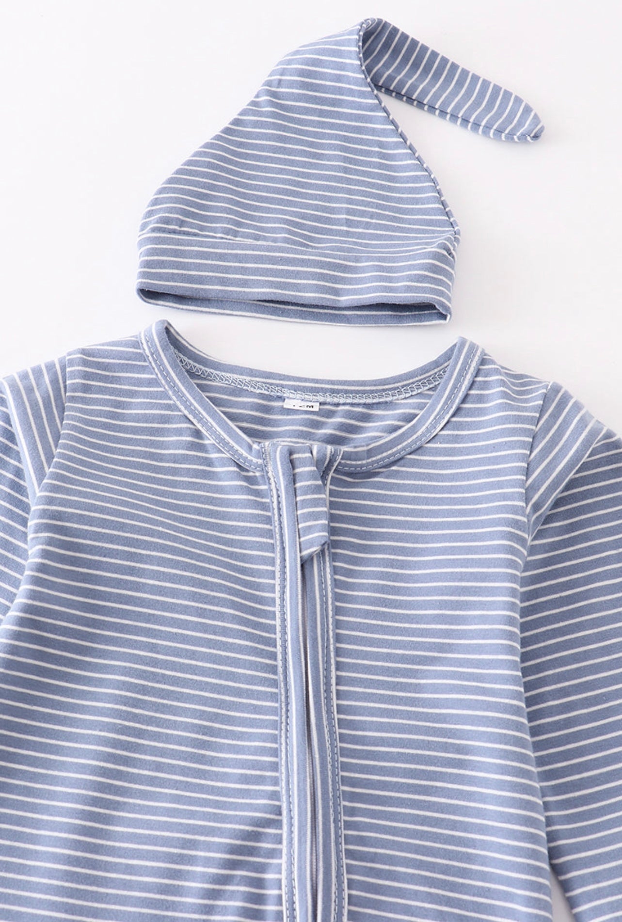 Blue stripe baby romper