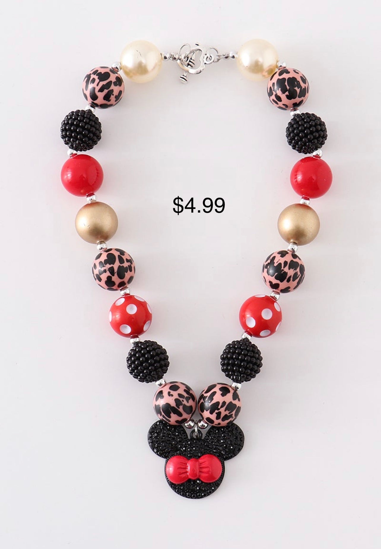 Leopard Minnie necklace