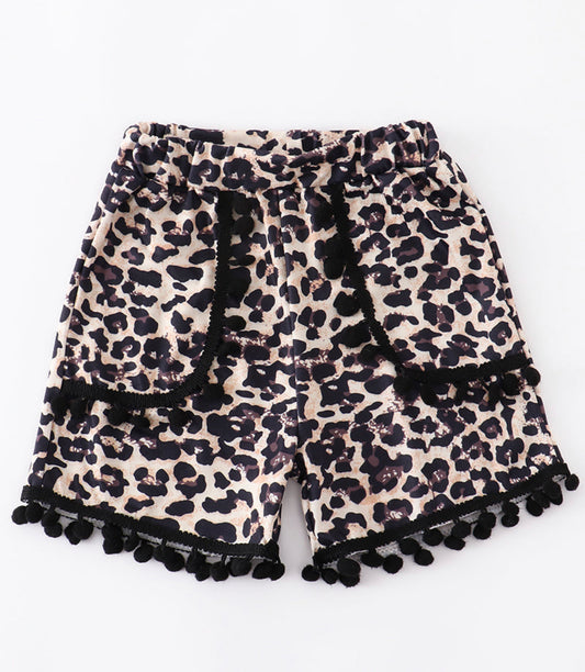 Leopard Pom Pom shorts