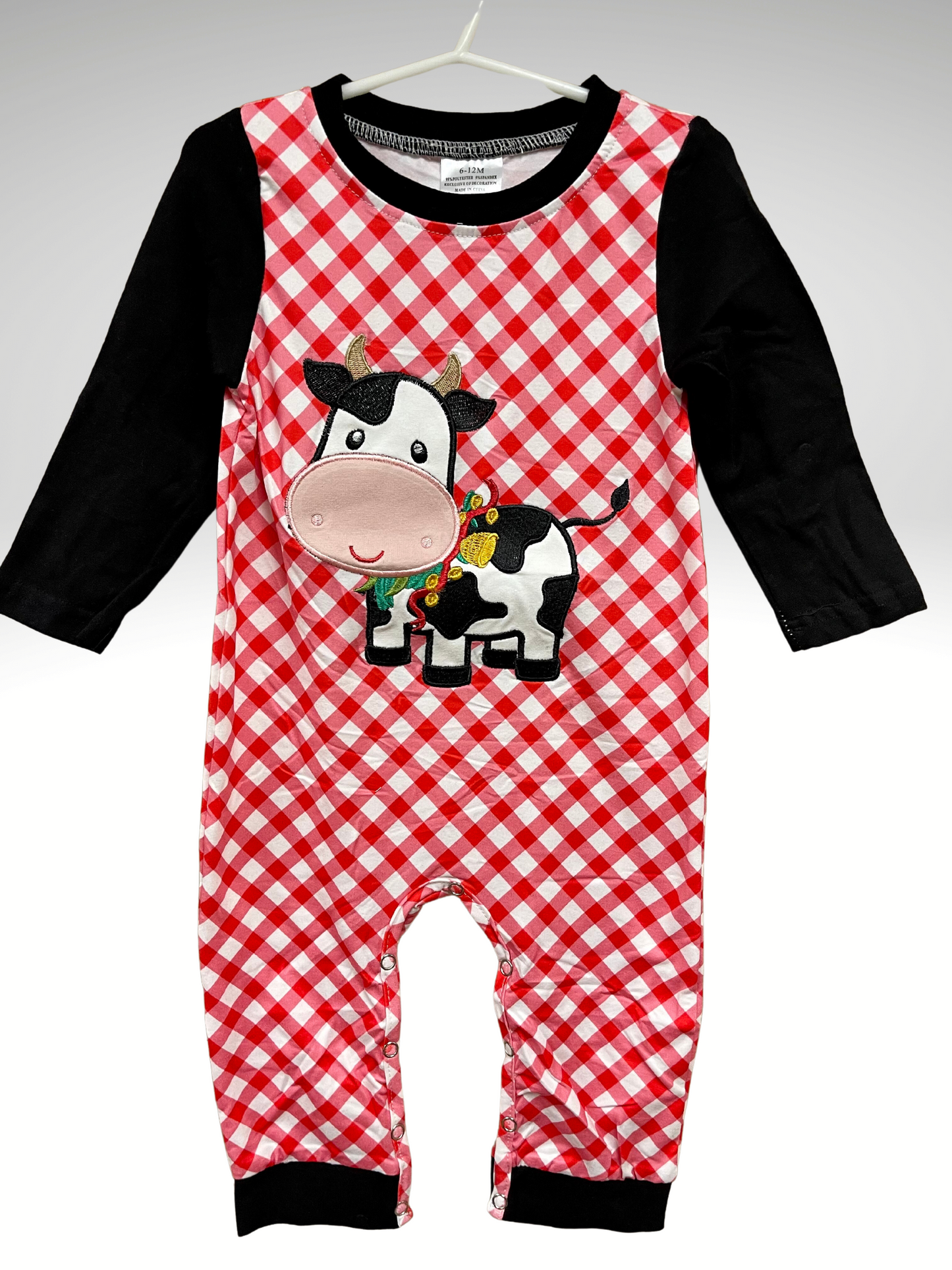 Christmas cow romper