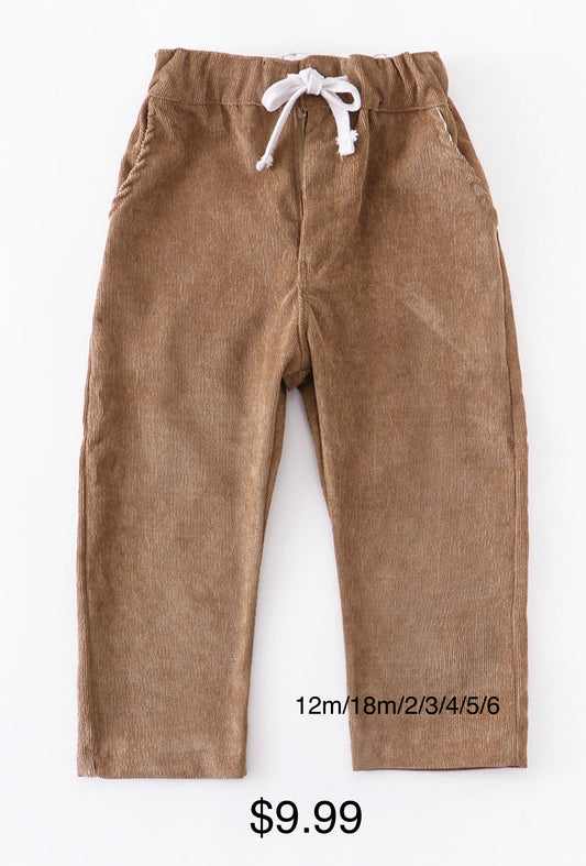Boys Tan cord pants